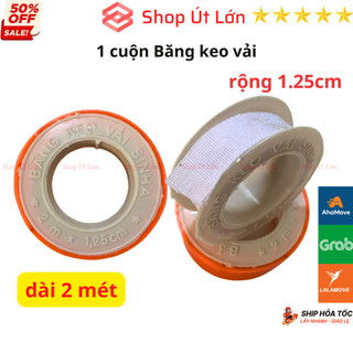 1 cuộn băng keo vải sinha rộng 1.25cm, dài 2 mét, quấn cựa gà - shop út lớn