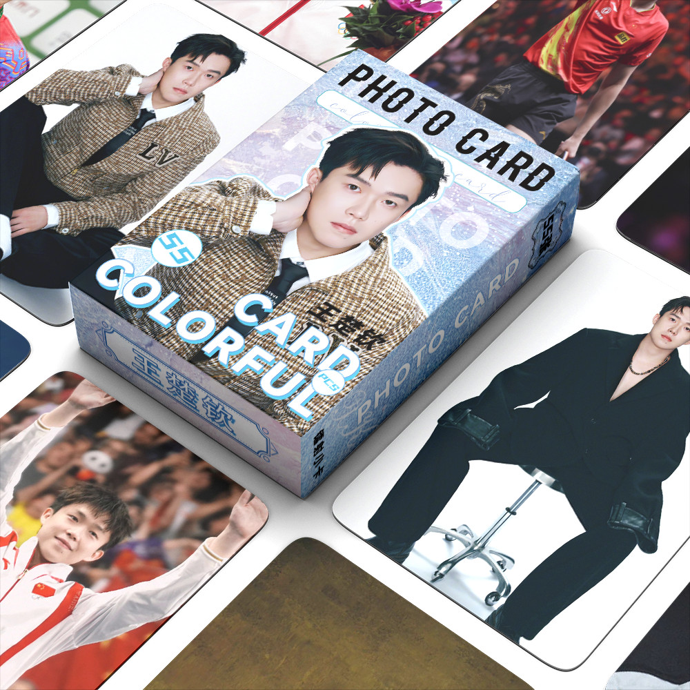 [Bộ sưu tập 1321 người] Photocard Laser Wang Chuqin 55 Miếng Son Ying Sa Satou Bộ sưu tập hàng hóa k