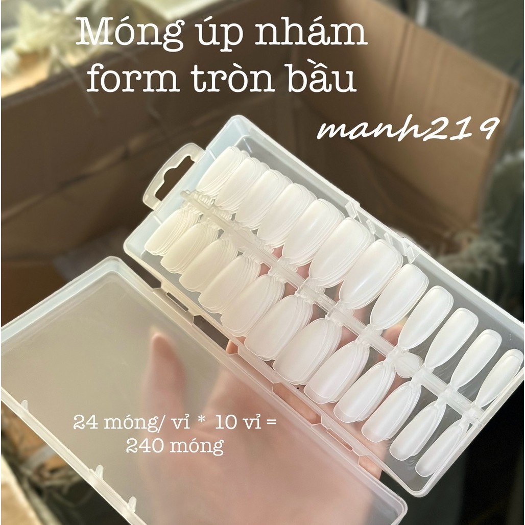 Móng Úp Tròn Bầu móng úp nhám 240 móng - manh219
