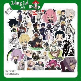 Miếng dán Sticker Anime Manga Owari no Seraph trọn bộ 50 hình - In rõ ràng sắc nét khó tróc