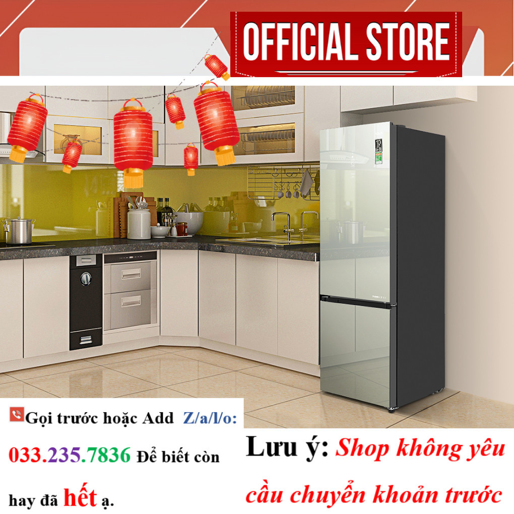 Tủ lạnh Aqua Inverter 292 lít AQR-B350MA(GM) <NeW>