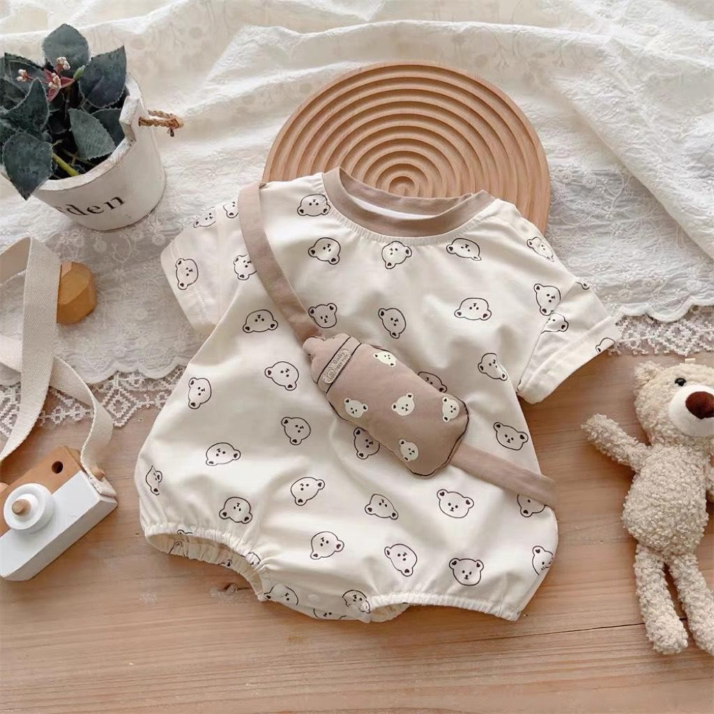 Bộ body ngắn tay bodysuit áo liền quần bộ đồ liền thân Babyshop88vn cho bé trai bé gái M3.3.24-3