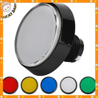 LUCKYBABY Nút phẳng tròn lớn 60mm có đèn LED Công tắc 3 chân cho bảng điều khiển trò chơi máy cẩu