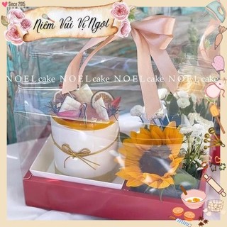 5 HỘP ~ Hộp Vali Nhựa Mica trong 2 ngăn đựng Hoa & Bánh, Hộp Quà tặng, Hộp Hoa tươi