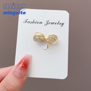 Phong Cách Hàn Quốc Tươi Và Tươi Kim Cương Nơ Mini Thổ Cẩm Quần Áo Cố Định Phù Hợp Với Cổ Áo Đa Năng Phụ Kiện Khóa Trang Trí
