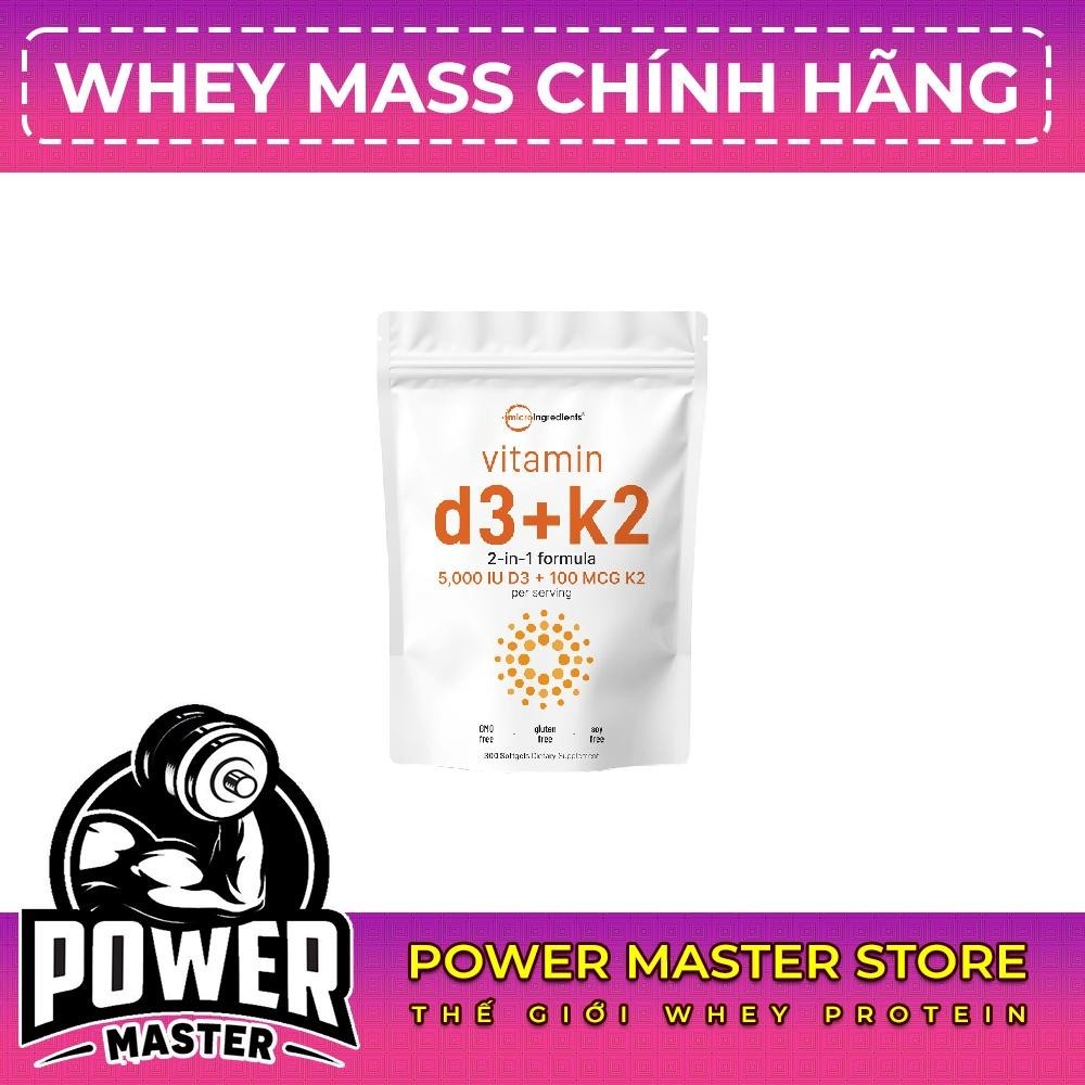 MICRO INGREDIENTS VITAMIN D3 K2 MK7 -  HỖ TRỢ XƯƠNG KHỚP KHỎE MẠNH