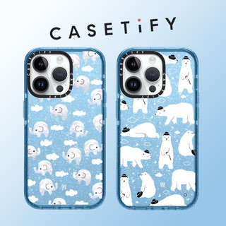 Casetify Phim Hoạt Hình Gấu Bắc Cực Lấp Lánh TPU Ốp Lưng Điện Thoại iPhone 15 Pro Max 14 ProMax plus 13 12 12Pro 12PM 11 Vỏ Điện Thoại Chống Sốc Vỏ Mềm Vỏ Bảo Vệ Điện Thoại Di Động