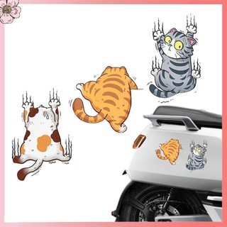 Oto 3d hoạt hình động vật mèo mèo con vinyl xe miếng dán ốp lưng xe decal chống thấm nước