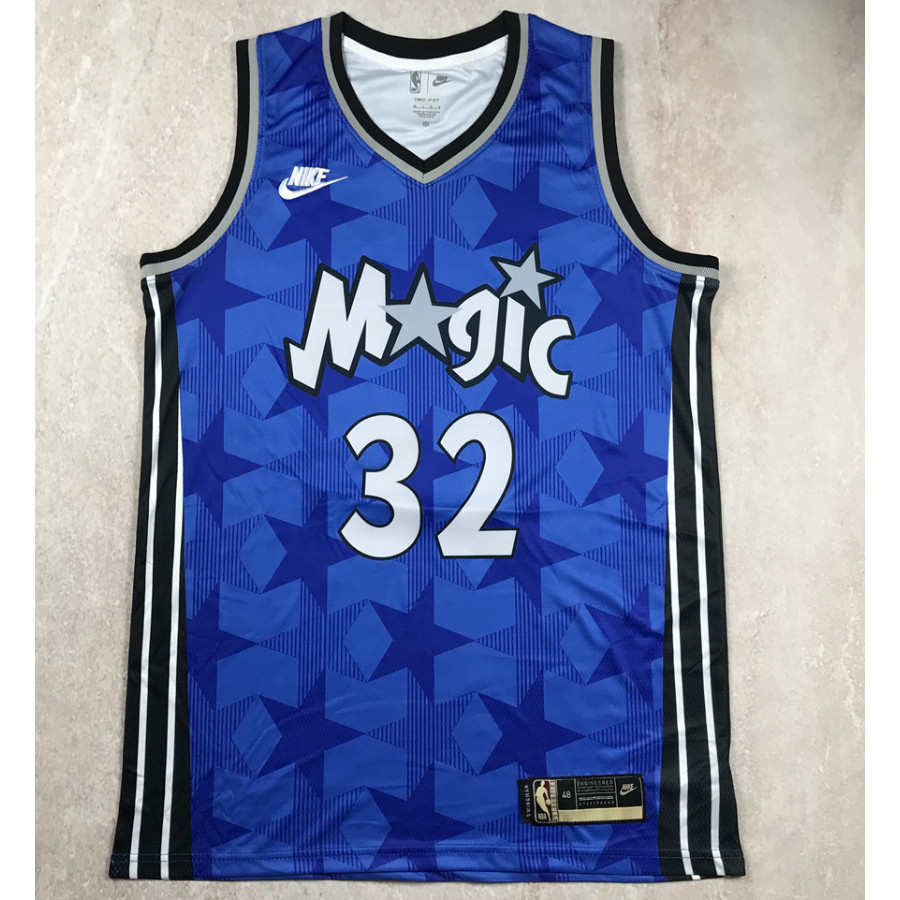 NBA nam Orlando Magic mới #32 Shaquille O 'Neal áo bóng rổ ép nhiệt nóng jersey ngôi sao đen xanh