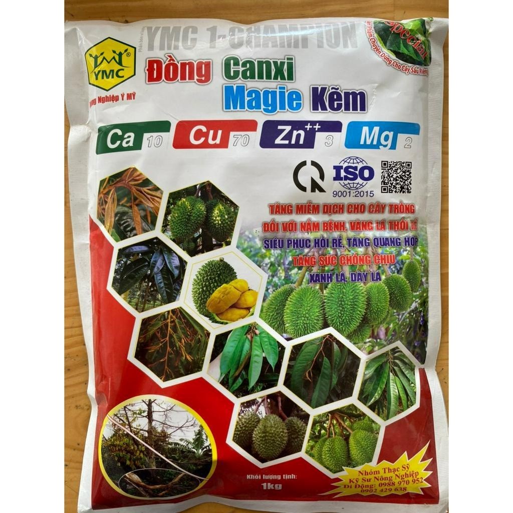 Phân bón vi lượng Đồng Canxi Magie Kẽm gói 1kg