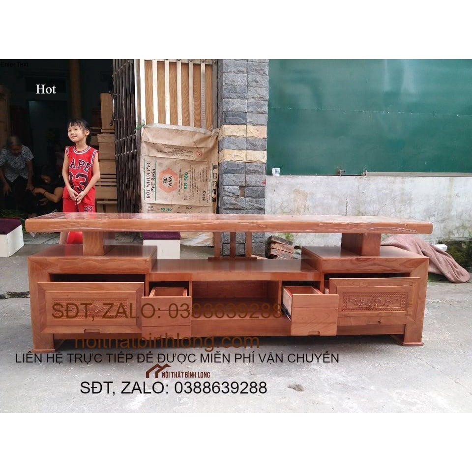 Kệ tivi kiểu Nhật gỗ sồi Nga