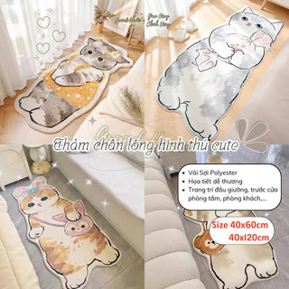 Xả Hàng -Thảm Lau Hình Mèo Hoạt Hình 3D Grand Haven Thảm Lau Chân Lông Mịn Dày Dặn Họa Tiết Dễ Thương Nhiều Mẫu Lựa Chọn