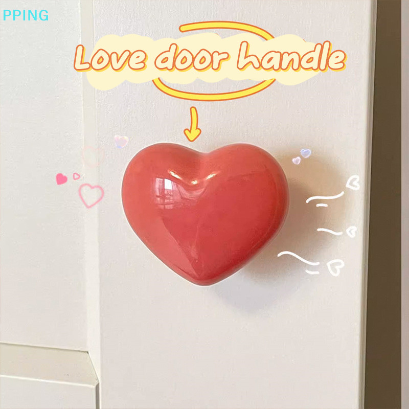 [Lov] 1 / 2 Cái Nút ép vệ sinh hình trái tim đầy màu sắc Công tắc đẩy nước Nail Art Assistant Tay cầm ngăn kéo cửa tủ [OV]