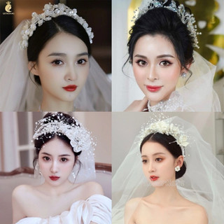 Bờm cài tóc cô dâu băng đô