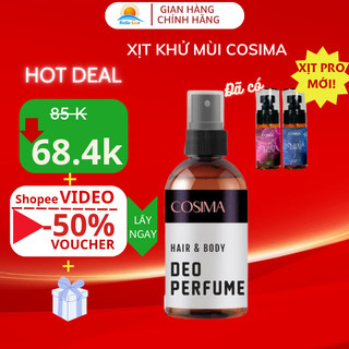 Xịt khử mùi và Lăn Khử Thâm Cosima 60ml hương thơm quyến rũ Hello Sun khử mùi hôi nách ngăn ngừa mồ hôi