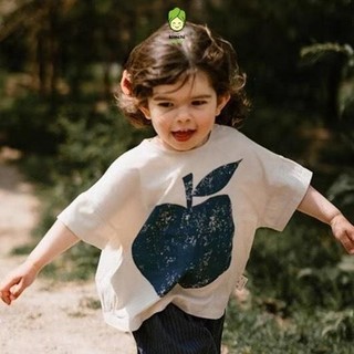 Bộ Quần Áo Cộc Tay Cho Bé Trai, Bé Gái KIMCHIBABY Vải Cotton Hoạ Tiết Cầu Vồng, Đồ Bộ Cho Bé Mặc Nhà CK447