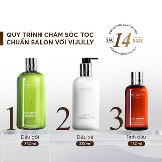 Combo bộ dầu gội + dầu xả + xịt bưởi mọc tóc ViJully phục hồi tóc