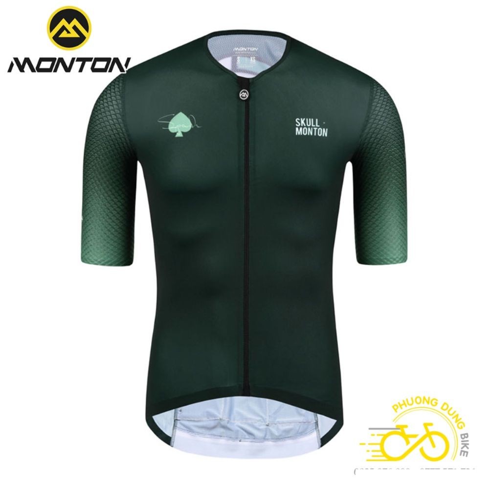Áo thể thao nam đi xe đạp MONTON SPADE - MÀU XANH RÊU