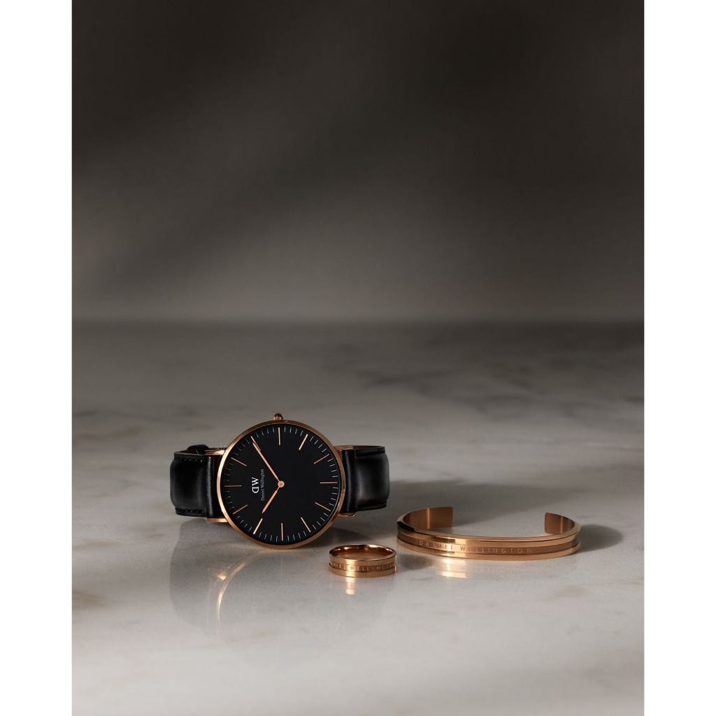 [Tặng Kèm Hộp Nơ] Đồng Hồ Nam Nữ  Classic Sheffield Rose Gold Black 36mm & 40mm D_W Chính Hãng | BigBuy360 - bigbuy360.vn