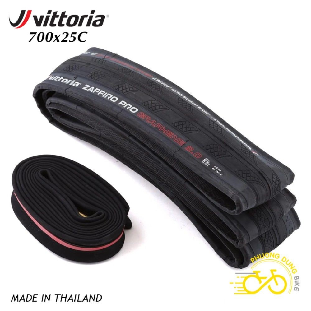 Bộ lốp và ruột xe đạp VITTORIA ZAFFIRO PRO 700x25C – 1 Lốp 1 Ruột