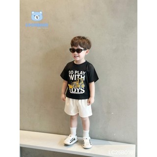 Set cộc tay áo thun quần kaki Locobear in hình Go play with Toys dành cho bé trai 9-25kg [Dosie] S037
