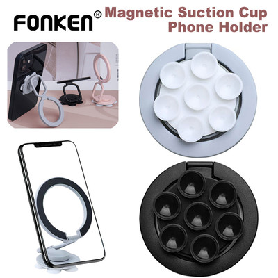 Fonken Điện Thoại Di Động Hút Cốc Nam Châm Giá Đỡ Cho Mgsafe Ngón Tay Vòng Xoay Có Thể Gập Lại Giá Đỡ Điện Thoại