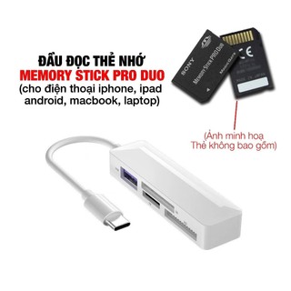 Đầu đọc thẻ nhớ Memory Stick Pro Duo, SD, TF cho điện thoại android, IP, máy tính