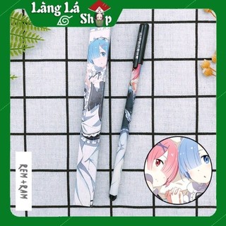 Bút Viết cao cấp Anime Re:Zero - different world (Rem vs Ram) - Dạ bi mực đen kèm hộp in hình thân bút và hộp