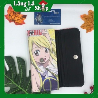 Bóp ví tiền nữ mẫu dáng dài cầm tay in hình anime Fairy Tail (Hội đuôi tiên)