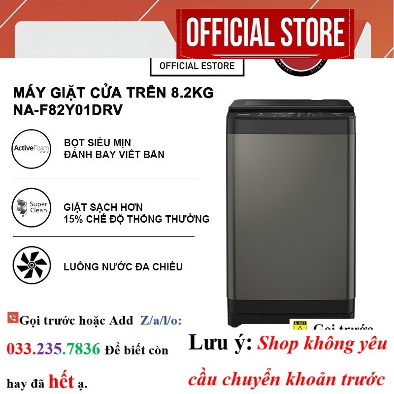 Máy giặt Panasonic cửa trên 8,2 kg NA-F82Y01DRV <SAle>