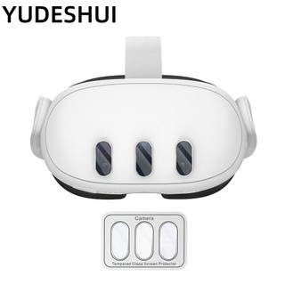 YUDESHUI Máy chủ Phim cường lực, Bộ đầu Kính cường lực Phim bảo vệ cảm biến máy ảnh, Phim bảo vệ ống kính máy ảnh Oleophobic cho Meta Quest 3
