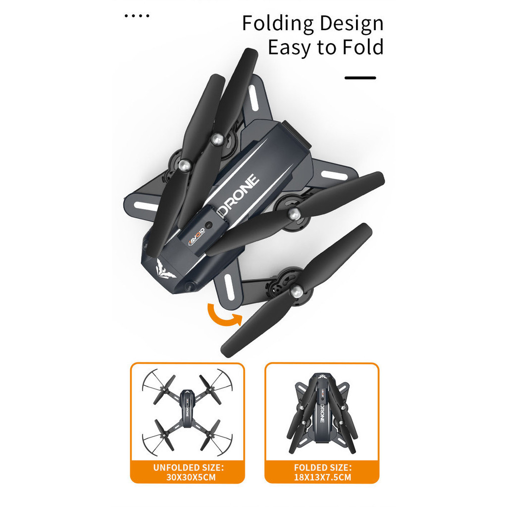 Qwinout H109 RC Đồ Chơi Máy Bay Chuyên Nghiệp 4K HD Camera Kép WIFI FPV Tránh chướng ngại Vật Độ Cao Giữ Quadcopter Có Thể Gập Lại Để | BigBuy360 - bigbuy360.vn