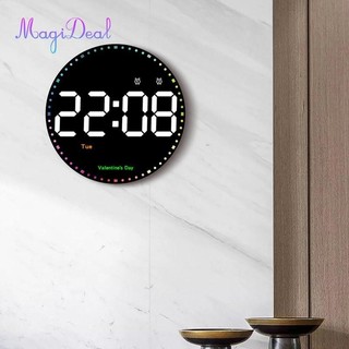 Magideal Đồng hồ treo tường kỹ thuật số LED lớn Điều khiển hiển thị Đồng hồ báo thức nhiệt độ trong nhà cho phòng ngủ Lớp học Người lớn Trang trí nhà