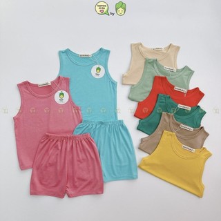 Bộ Ba Lỗ Bé Trai, Bé Gái Minky Mom Vải Thun Lạnh Basic Nhiều Màu, Bộ Quần Áo Trẻ Em 3 Lỗ Thoáng Mát MKM3LO2109