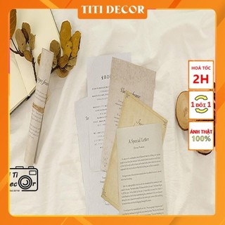 Set thiệp vintage decor chụp ảnh, trang trí nhà cửa, cửa hàng