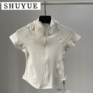 SHUYUE áo brandy áo phông áo thun nữ croptop baby tee Đơn giản Fashion INS hàn quốc WTX2420AGV 9Z240227
