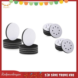 10 miếng Miếng đệm giao diện xốp mật độ mềm 5In Móc và miếng chà nhám xốp vòng 125mm Miếng đệm đệm đệm đệm đệm