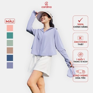  Áo chống nắng nữ CARDINA thiết kế cánh dơi mũ liền công nghệ cool max chống tia cực tím 4NHF03 