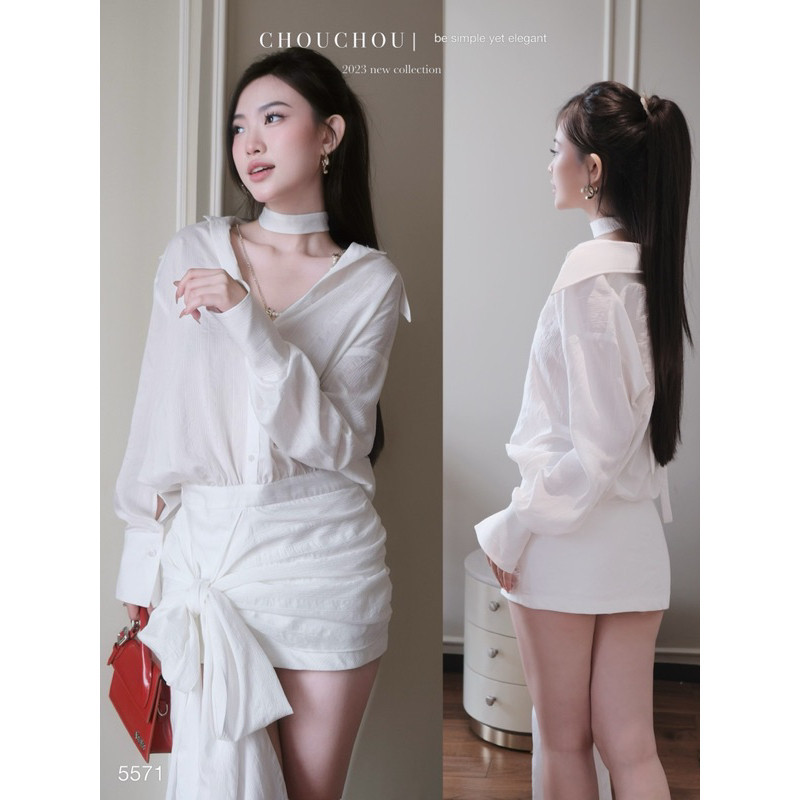 Đầm Sơmi Nơ Dài Chouchou