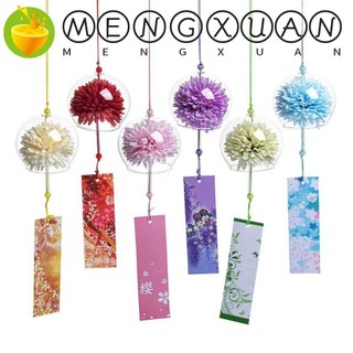 Mengxuan Sakura Chuông Gió, Chuông Gió Thủy Tinh Handmade Nhật Bản, Mặt Dây Chuyền Phòng Thủ Công Treo Sơn Hoa Anh Đào Mặt Dây Chuyền Trang Trí Sân Vườn
