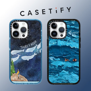 Casetify nghệ thuật xanh cá voi bơi biển lấp lánh Vỏ điện thoại TPU cho iPhone 15 Pro Max 14 ProMax plus 13 12Pro 12PM 11 Vỏ bảo vệ điện thoại chống sốc Vỏ bảo vệ điện thoại di động