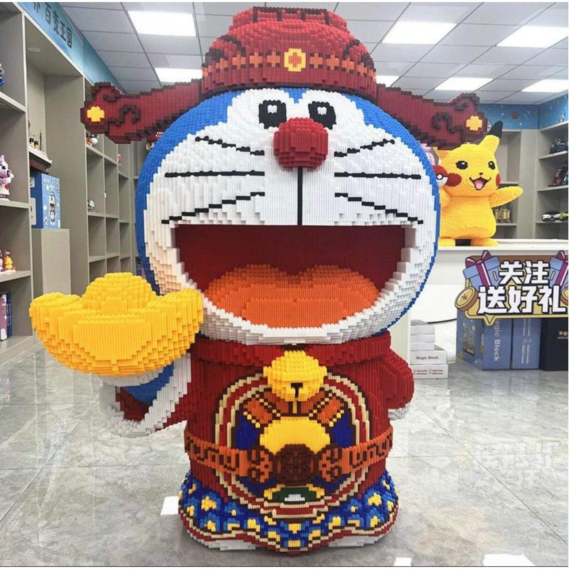 Lego Doraemon 1 Mét các mẫu hot- đầu lân- Doraemon thần tài