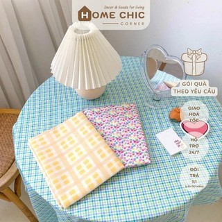 Khăn bàn khăn trải bàn kẻ sọc thảm picnic phụ kiện chụp ảnh phong cách Hàn Quốc | HOME CHIC CORNER