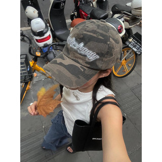 Jiang shiqi cùng phong cách hàn quốc phong cách mới ngụy trang chữ mũ bóng chày nữ xuân hè đường phố mặc bóng đạt đỉnh mũ cặp đôi
