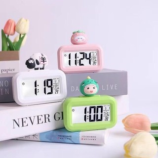 ĐỒNG HỒ LED HIỂN THỊ NHIỆT ĐỘ, có đèn để bàn decor mini cute Đồng Hồ Báo Thức Điện Tử Đa Năng