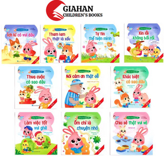 Sách - Bộ 10 quyển truyện tranh Cùng Con Khôn Lớn song ngữ Việt-Anh - Kỹ năng giao tiếp cho bé 2+