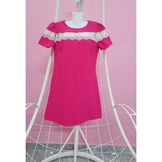 💓Đầm Nữ Hoa Ren Hồng Tím, Váy Nữ Vải Dày Chắc Tay, Thanh Lịch Thời Trang Size Dưới 57kg💓