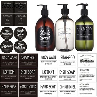 Szxbogs Bathroom Shampoo Conditioner Refillable Household Organization Self-adhesive Cosmetic Labels