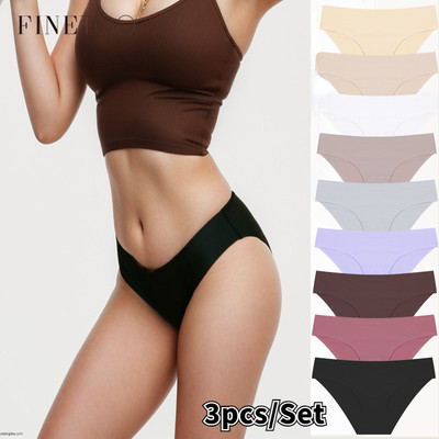 Finetoo 3 / 1 Cái Quần Lót Nữ Liền Mạch Quần Lót Màu Trơn Đồ Lót Mềm Mại Và Thoải Mái