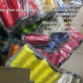 Chỉ may nylon se3 sợi cuộn to 120g 1cuộn các màu sợi chỉ may dù khâu da giầy dép khâu sách #110101